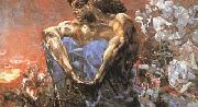 Mikhail Vrubel Seated Demon (mk19) oil painting artist